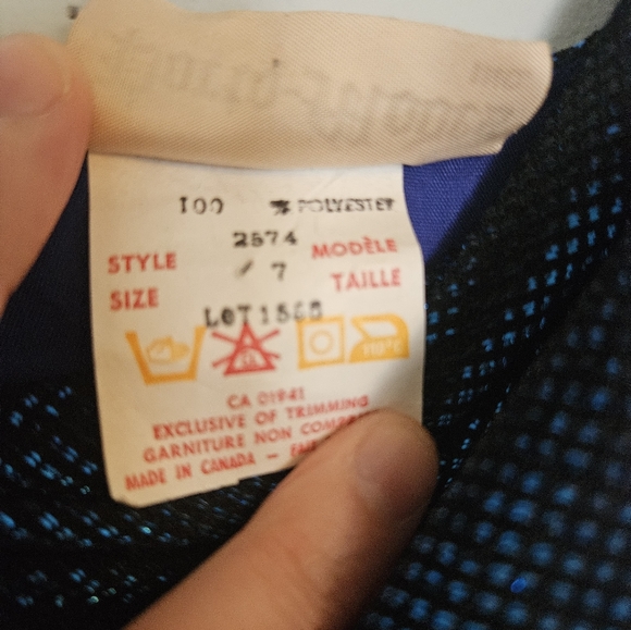 Vintage Porto-Modes Evening Dress size 7 - Picture 9 of 9